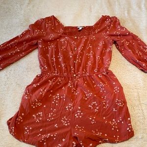 Coral Floral Romper Arizona Jeaon CO.